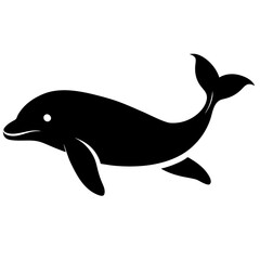 Beluga Whale Silhouette  vector illustration