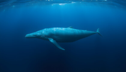 Fototapeta premium Majestic Ocean Giant Gliding Through Serene Waters