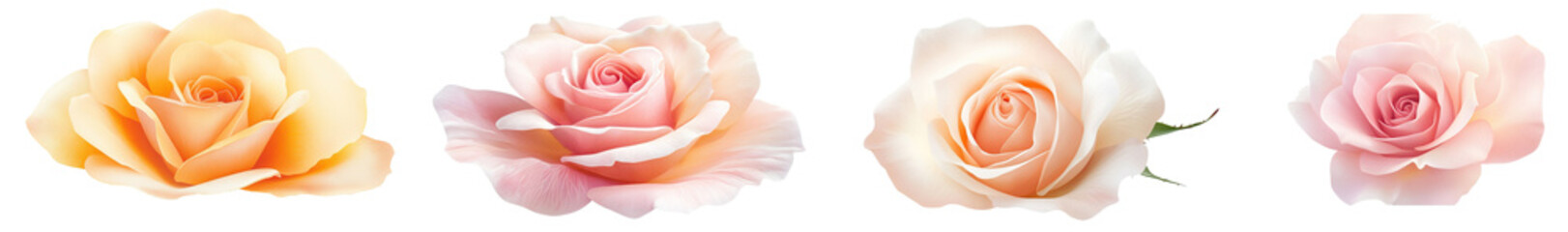 valentine's day single Realistic Orange Rose Flower High Detail Illustration