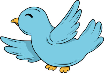 blue bird cartoon