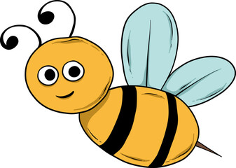 bee gardening cartoon