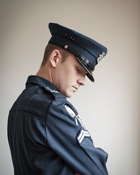 Portrait of a model policeman