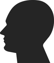 Human head black icon vector illustration design
