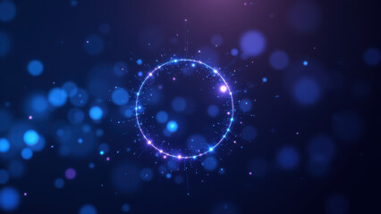 Obraz premium Capture the essence of cloud computing with a vibrant Kubernetes logo on a digital background.