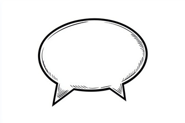 Fototapeta premium Empty speech bubble illustration for dialogue, communication, and creative design.