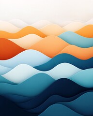 Fototapeta premium Abstract color waves in soft gradients