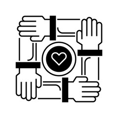 Social Bonding Line Icon. linear style sign for mobile concept and web design. Outline vector icon.