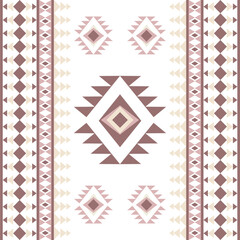 Brown, yellow, and white geometric vector patterns that are traditional, ethnic, Navajo, or Native American Indian. Design for clothing, curtains, carpets, sarongs, Hmong, and fabric edges.