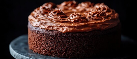 Delicious chocolate cake with rich frosting.
