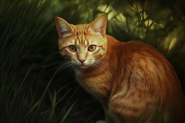 Photo of cute cat, animal abstraction