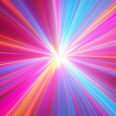 Fototapeta premium Abstract Colorful Radiating Lines Background