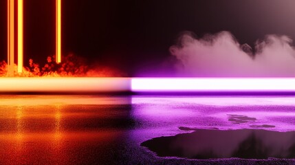 Vibrant Neon Light Design: A Stunning Abstract Digital Art Piece