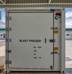 blast freezer, refrigerated containers with condenser unit and heat exchangers industrial...