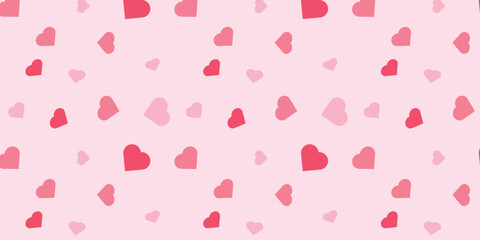 Love pattern background. seamless pattern in pink red colors.