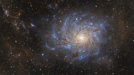 Obraz premium Stunning Spiral Galaxy in Deep Space: A Breathtaking Cosmic View