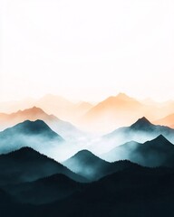 Serene Mountain Landscape at Dawn