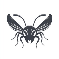 Stylized vector illustration of a wasp.
