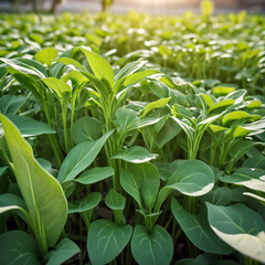 Wasserpflanzen - Wasserspinat als exotischer Teichbewuchs