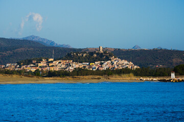 Fototapeta premium Mediterranean village Posada, Sardinia, Italy