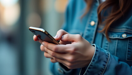 hoppers use smartphones to browse online stores, select products, and arrange for delivery through transportation logistics services efficiently._00001_