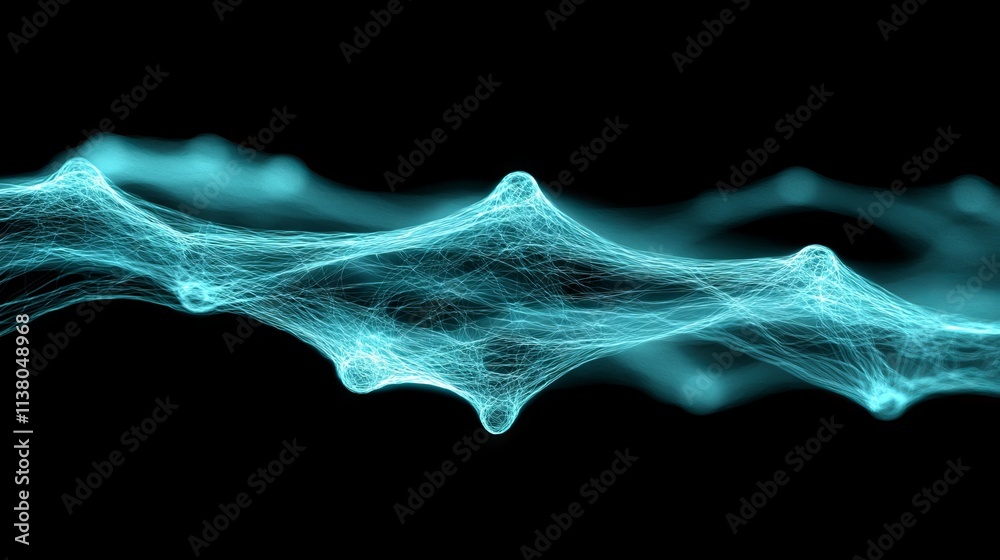 Poster high-resolution rendering of a digital background showcasing big data visualization with an analytic