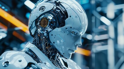 Fototapeta premium Artificial Intelligence Machine Learning Business