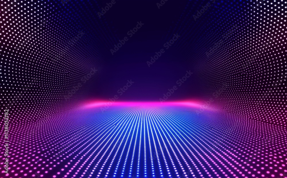 Poster a background with an abstract design showcasing molecules in technology, composed of polygonal shape