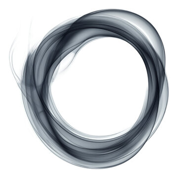 Smoke ring in motion icon isolated on a transparent background, ideal for design concepts, digital art, or visual effects content.