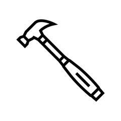 hammer car repair tool line icon vector. hammer car repair tool sign. isolated contour symbol black illustration