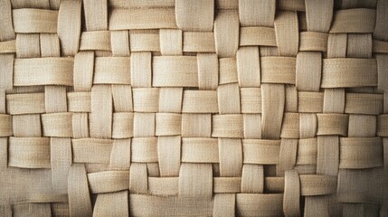 Fototapeta premium Natural woven texture background with a warm, earthy tone for use in design projects and creative applications.