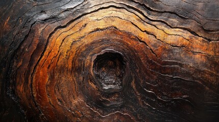Close-up of textured wooden surface with intricate patterns and rich color tones showcasing natural beauty and organic design.