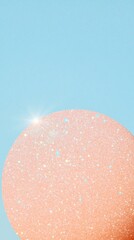 Fototapeta premium Celestial Pastel Sphere Against Blue Sky - Spiritual Symbolism and Cosmic Beauty