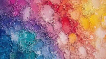 Vibrant abstract background featuring colorful dust from chalk and color pencils blending on textured paper surface