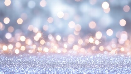 Fototapeta premium A shimmering background filled with soft bokeh lights, creating a magical and enchanting atmosphere for any design.