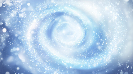 Cold air effect, winter wind swirls and wave. Blue streams of fresh breeze flows isolated on transparent background. Whirlwind, vortex light effect, vector realistic illustration