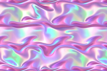 Obraz premium Holographic Dream: Iridescent Pastel Swirls 