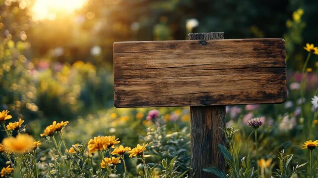 Depictions of wooden signs at the entrance of parks or outdoor venues, inviting customization for events or locations.