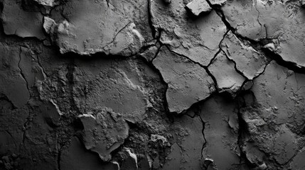 Obraz premium Gray cracked cement texture background with detailed surface patterns suitable for design and artistic applications.