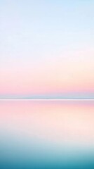 Serene Pastel Horizon Reflecting on Tranquil Lake
