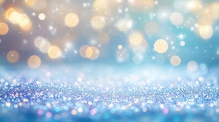 Fototapeta premium Sparkling bokeh background with shimmering lights and soft focus, perfect for festive or celebratory themes.
