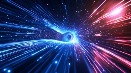 Obraz premium Abstract Colorful Light Rays Futuristic Design