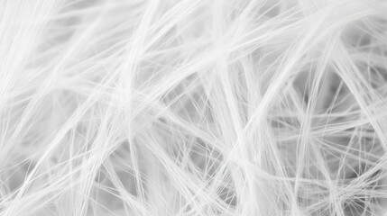 White cotton filament texture abstract background for textile design and natural fiber concepts