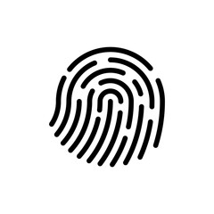 fingerprint canning icon sing , stock fingerprint icon