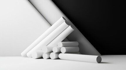 block and cylinder podium tube circle podium stage 3d Abstract minimal scene mockup products display, Stage showcase. Vector geometric forms