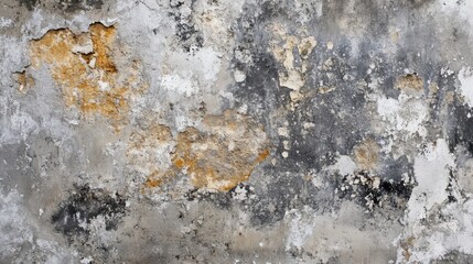 Obraz premium Aged grey concrete wall with peeling paint and texture for background and design use
