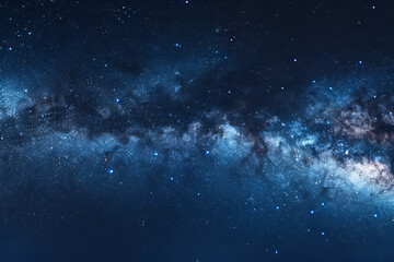 Stunning banner of a starry night sky, featuring the Milky Way in vibrant colors. Perfect for social media covers or screensavers, showcasing a high-resolution celestial landscape.