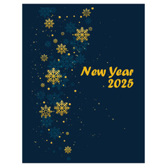 Naklejka premium New Year Greeting Card 2025 vector eps