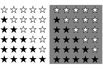 star, rating, option, feedback, review, one to five star option