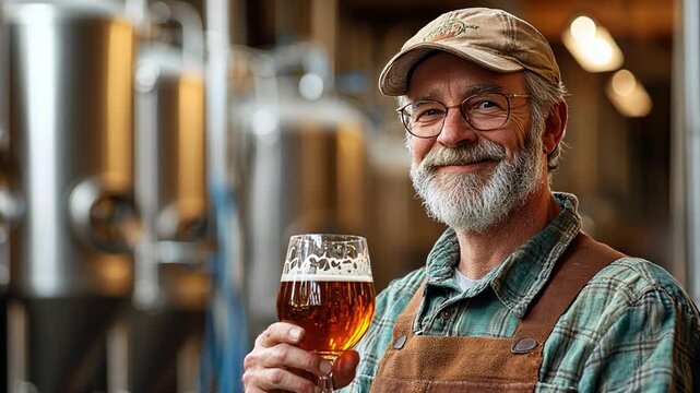 Proud Brewer Holding Craft Beer