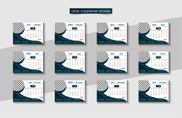 Desk Calendar Template 2025

